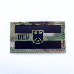 Lazy Bones Crew Deutschland Flagge Patch in Flecktarn