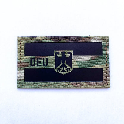 Lazy Bones Crew Deutschland Flagge Patch in Flecktarn