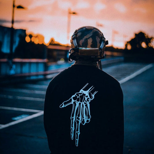 Lazy Bones Crew O.G. Longsleeve mit Fingerpistole-Print